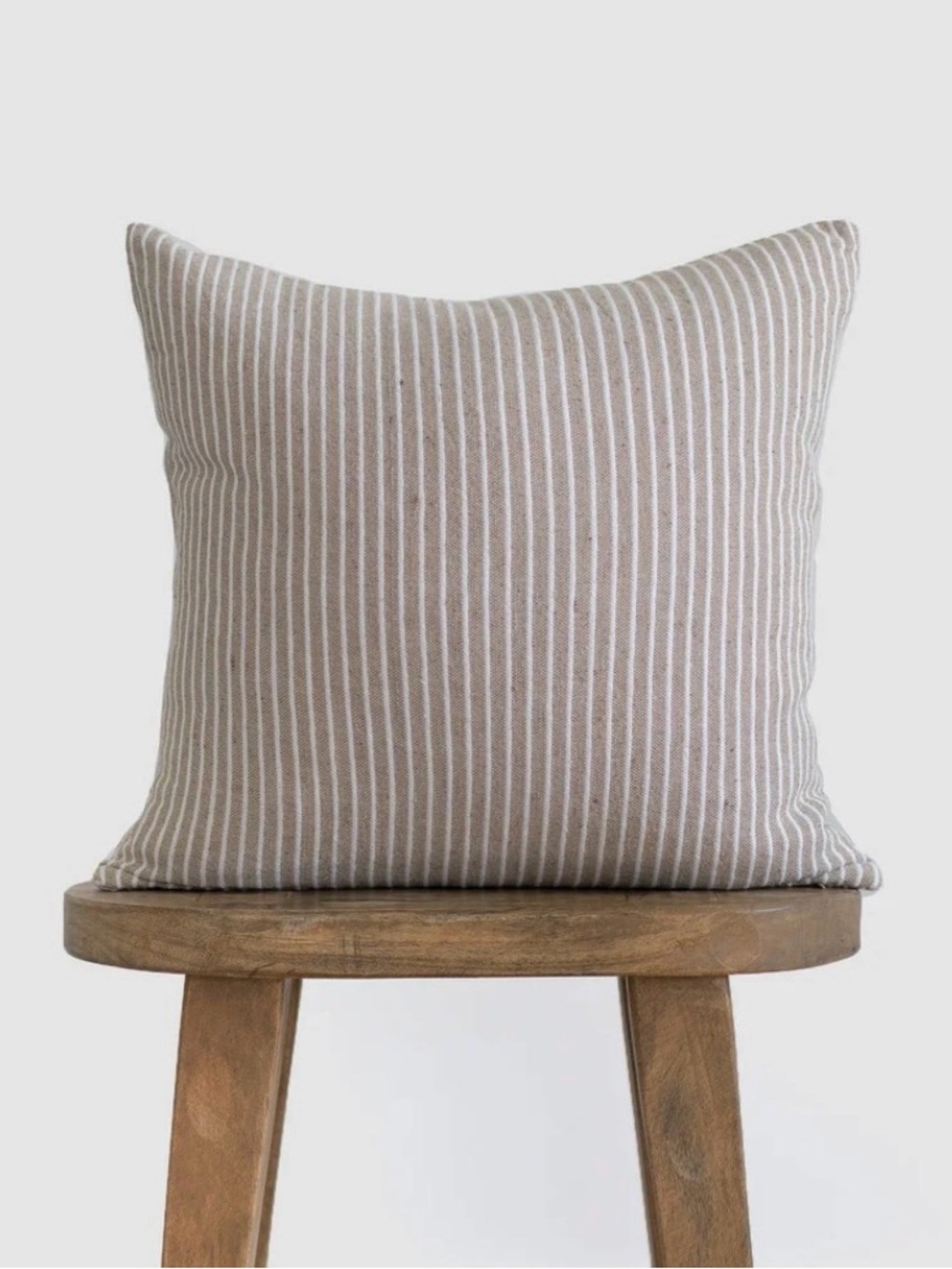 Woven Nook Accent Couch Pillow Tan & White 100% Woven Cotton Square 22”x22”